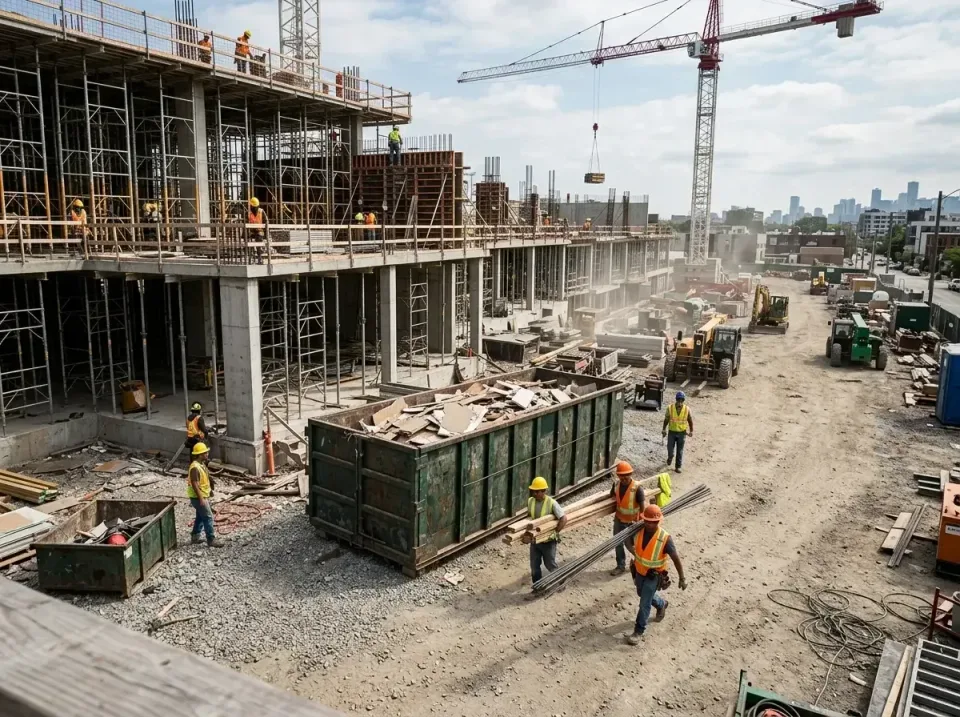 commercial-construction-site-w-002 — frequently asked questions, Low Cost Construction Dumpster Rental in Woodbury, MN